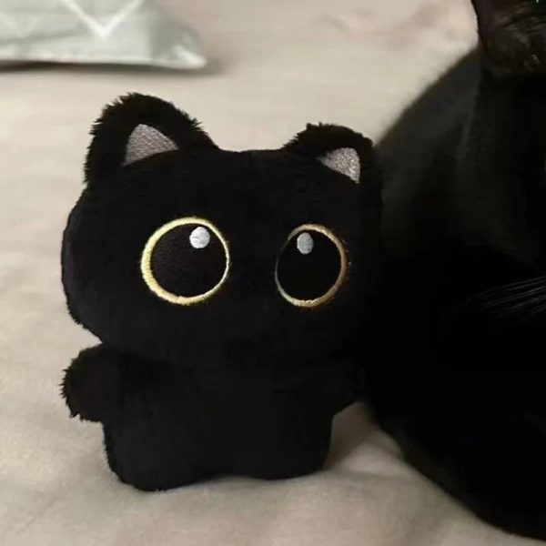 Cute 10cm Black Cat Plush Toy - Cuddly Pendant for Kids' Gifts Cute 10cm Black Cat Plush Toy - Cuddly Pendant for Kids' Gifts