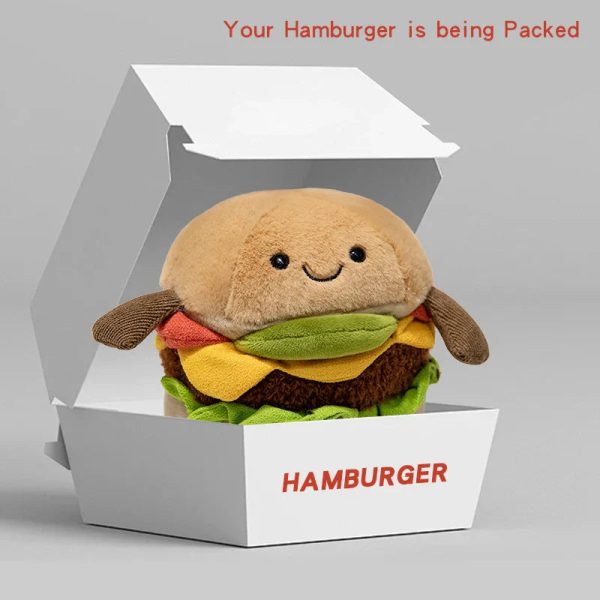 Cute 15cm Cartoon Hamburger Plush Toy - Perfect Gift for Kids! Cute 15cm Cartoon Hamburger Plush Toy - Perfect Gift for Kids!