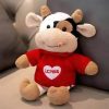 Cute 26CM Cartoon Milk Cow Plush Doll - Soft Stuffed Animal Pillow Toy
