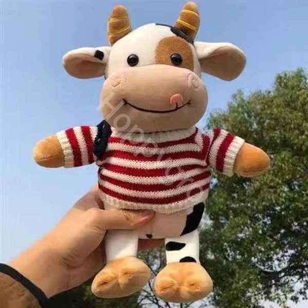 Cute 26CM Cartoon Milk Cow Plush Doll - Soft Stuffed Animal Pillow Toy