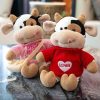 Cute 26CM Cartoon Milk Cow Plush Doll - Soft Stuffed Animal Pillow Toy