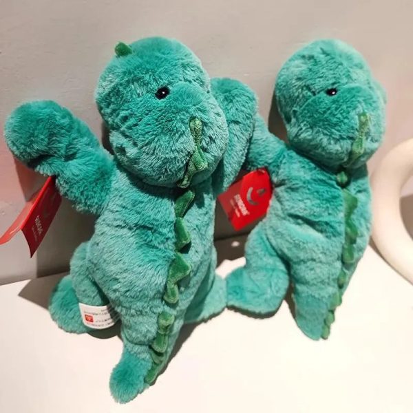 Cute 35cm Green Dinosaur Plush Toy - Soft Comfort Doll for Kids' Gifts Cute 35cm Green Dinosaur Plush Toy - Soft Comfort Doll for Kids' Gifts
