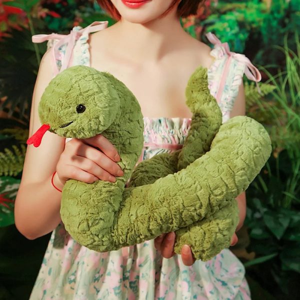 Cute 80cm Green Plush Snake Toy - Fun Gift for Kids & Holidays! Cute 80cm Green Plush Snake Toy - Fun Gift for Kids & Holidays!