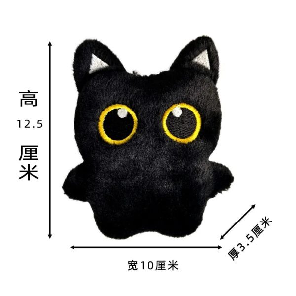 Cute Black Cat Plush Doll 10cm Small Pendant Soft Toy for Kids