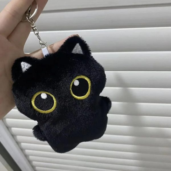 Cute Black Cat Plush Doll 10cm Small Pendant Soft Toy for Kids