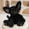 Cute Black Cat Plush Toy - Soft Throw Pillow & Long Hair Doll for Kids