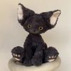 Cute Black Cat Plush Toy - Soft Throw Pillow & Long Hair Doll for Kids