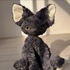 Cute Black Cat Plush Toy - Soft Throw Pillow & Long Hair Doll for Kids