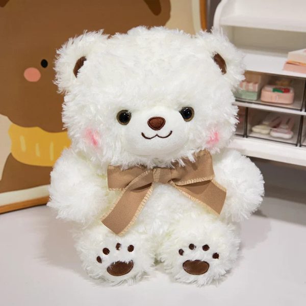 Cute Bowknot Bear Plush Toy - Soft Teddy Pillow for Love & Comfort