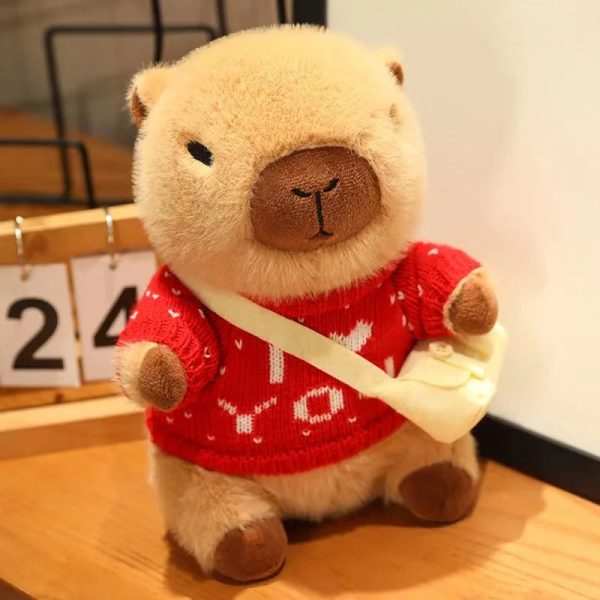 Cute Capybara Plush Toy - Cozy Sweater Doll for Kids & Home Decor