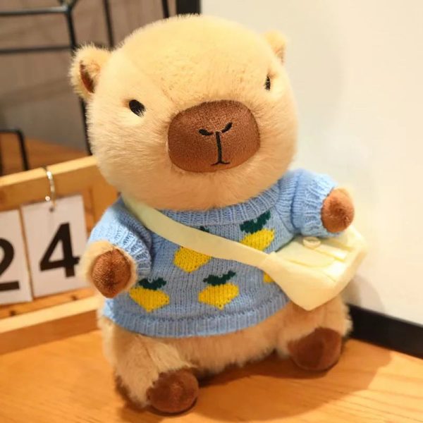 Cute Capybara Plush Toy - Cozy Sweater Doll for Kids & Home Decor
