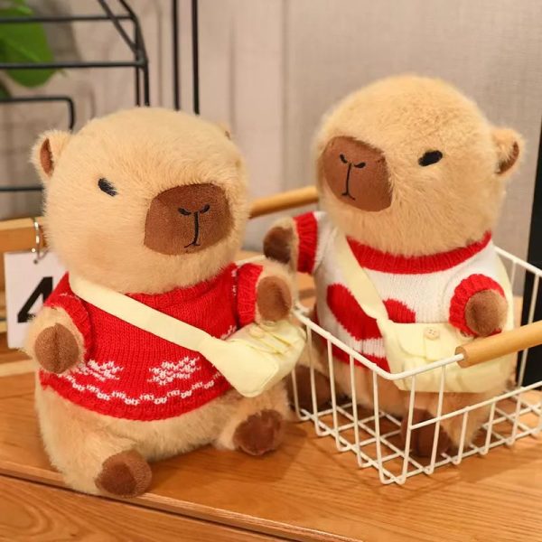 Cute Capybara Plush Toy - Cozy Sweater Doll for Kids & Home Decor