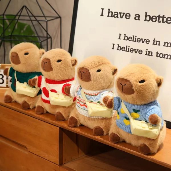 Cute Capybara Plush Toy - Cozy Sweater Doll for Kids & Home Decor