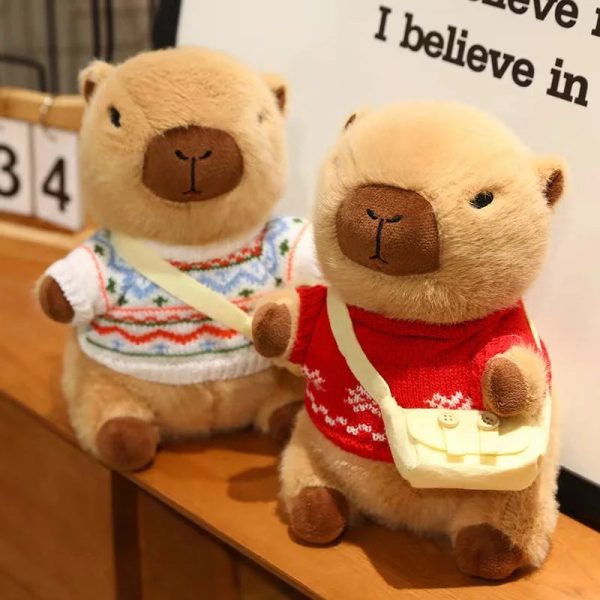 Cute Capybara Plush Toy - Cozy Sweater Doll for Kids & Home Decor