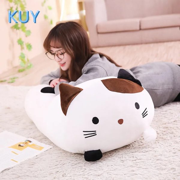 Cute Cartoon Animal Plush Pillow - Adorable Fat Dog, Cat & Friends!