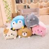 Cute Cartoon Animal Plush Pillow - Adorable Fat Dog, Cat & Friends!