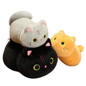 Cute Cartoon Cat Plush Pillow - Adorable Stuffed Animal for Kids' Gifts