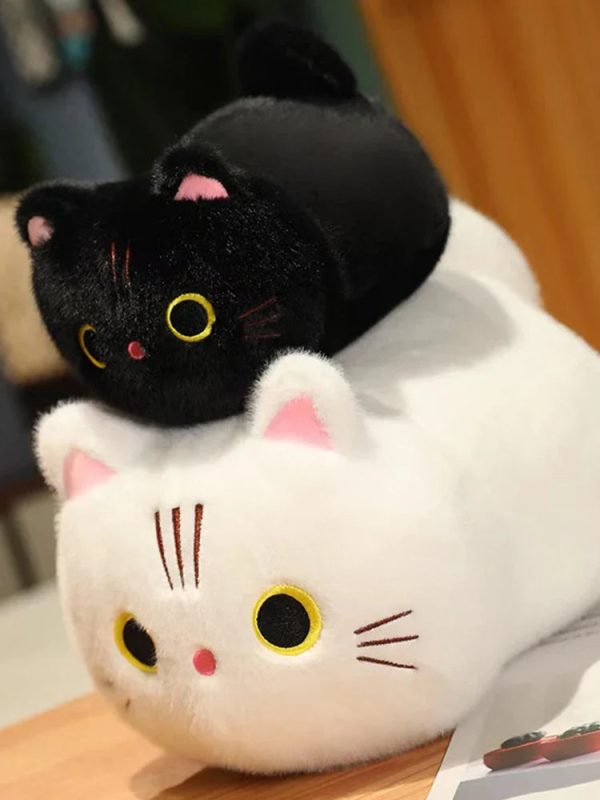 Cute Cartoon Cat Plush Pillow - Adorable Stuffed Animal for Kids' Gifts