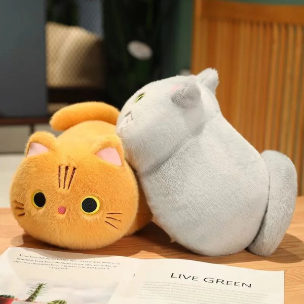 Cute Cartoon Cat Plush Pillow - Adorable Stuffed Animal for Kids' Gifts