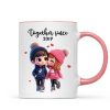 Cute Cartoon Couple Together Since Personalized Mug, Gift for him, Gift for her Cute Cartoon Couple Together Since Personalized Mug, Gift for him, Gift for her