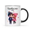 Cute Cartoon Couple Together Since Personalized Mug, Gift for him, Gift for her Cute Cartoon Couple Together Since Personalized Mug, Gift for him, Gift for her