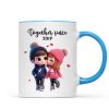 Cute Cartoon Couple Together Since Personalized Mug, Gift for him, Gift for her Cute Cartoon Couple Together Since Personalized Mug, Gift for him, Gift for her