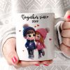 Cute Cartoon Couple Together Since Personalized Mug, Gift for him, Gift for her Cute Cartoon Couple Together Since Personalized Mug, Gift for him, Gift for her