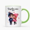 Cute Cartoon Couple Together Since Personalized Mug, Gift for him, Gift for her Cute Cartoon Couple Together Since Personalized Mug, Gift for him, Gift for her