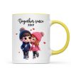 Cute Cartoon Couple Together Since Personalized Mug, Gift for him, Gift for her Cute Cartoon Couple Together Since Personalized Mug, Gift for him, Gift for her