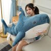 Cute Cartoon Giant Shark Whale Plush Pillow - Cozy Home Decor for Kids