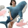 Cute Cartoon Giant Shark Whale Plush Pillow - Cozy Home Decor for Kids