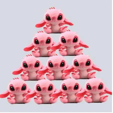 Cute Cartoon Lilo & Stitch Plush Keychain - 10 Pcs Kawaii Gift Set