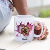 Cute Cartoon Peeking Dog Personalized 3D Effect Mug, Gift for Dog Mom, Dog Dad