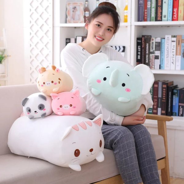 Cute Cartoon Plush Pillow - Soft Fat Dog, Cat, Totoro & More! Perfect Gift!