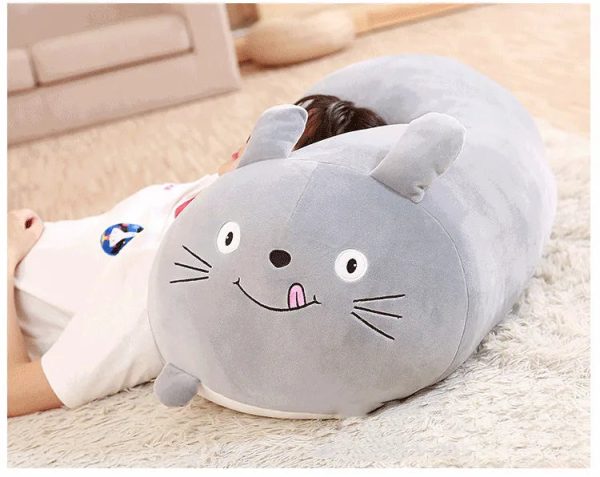 Cute Cartoon Plush Pillows: Adorable Fat Dog, Cat, Totoro & More!