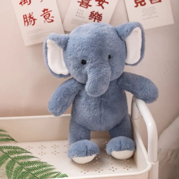 Cute Cartoon Plushie Toys: Bunny, Elephant, Cat, Panda & Monkey
