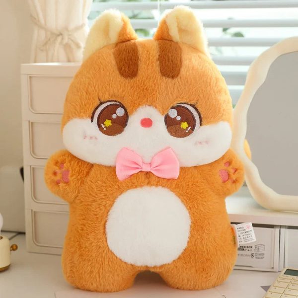 Cute Cat Bowtie Plush Toy - Soft Throw Pillow for Kids & Girlfriends