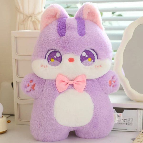 Cute Cat Bowtie Plush Toy - Soft Throw Pillow for Kids & Girlfriends