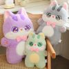 Cute Cat Bowtie Plush Toy - Soft Throw Pillow for Kids & Girlfriends