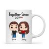Cute Chibi Couple Together Gift For Him For Her Personalized Mug