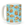 Cute Cubic Bee Pattern Coffee Mug