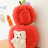 Cute Detachable Apple Hedgehog Plush Doll - Perfect Holiday Gift for Kids!