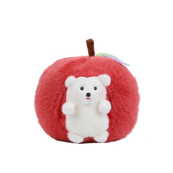 Cute Detachable Apple Hedgehog Plush Doll - Perfect Holiday Gift for Kids!