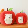 Cute Detachable Apple Hedgehog Plush Doll - Perfect Holiday Gift for Kids!