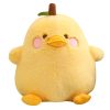 Cute Duck & Pear Plush Toy: 2-in-1 Pillow for Kids' Fun!