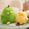 Cute Duck & Pear Plush Toy: 2-in-1 Pillow for Kids' Fun!