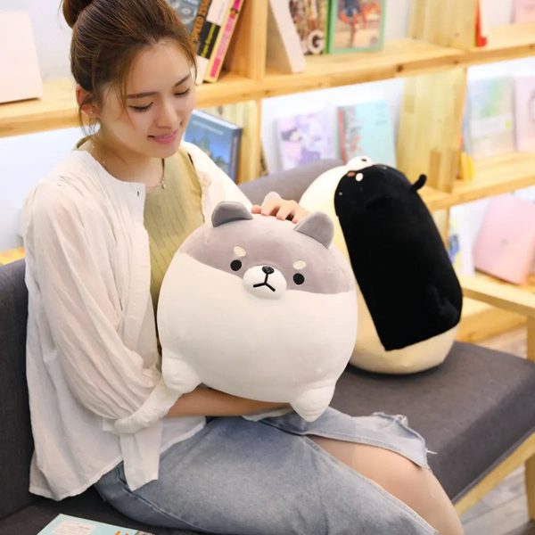 Cute Fat Shiba Inu Plush Toy - Soft Animal Pillow for Kids & Gifts