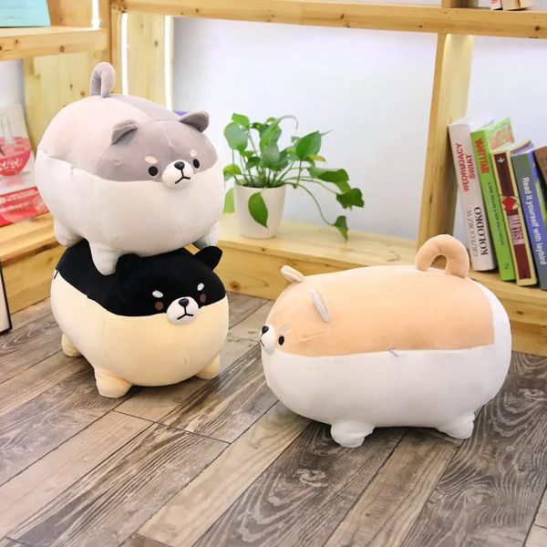 Cute Fat Shiba Inu Plush Toy - Soft Animal Pillow for Kids & Gifts
