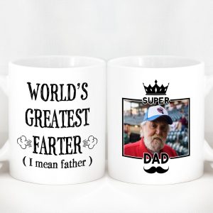 Cute Fathers Day Mug, Funny Gift For Dad, Father's Day Gift From Daughter, World's Greatest Farter (I Mean Father), Dad Mug From Son C298