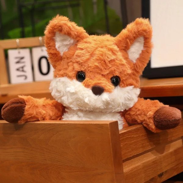 Cute Fluffy Fox Plush Toy - Soft Cartoon Stuffed Doll for Kids' Gifts